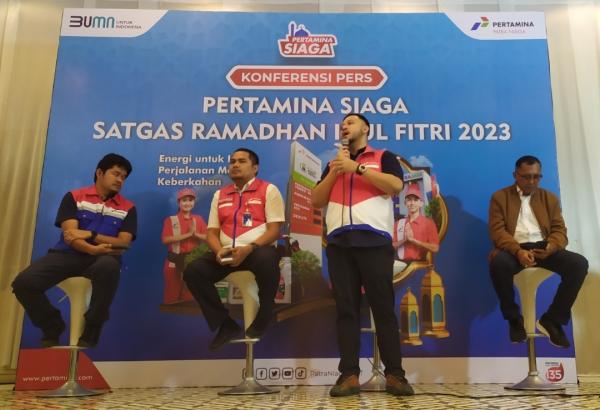 Konferensi pers terkait ketersediaan BBM, LPG, dan aftur di Jawa Tengah jelang Hari Raya Idul Fitri