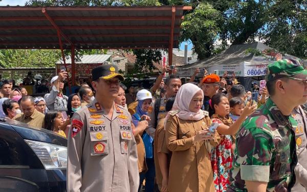 Kapolda Banten Dampingi Presiden Jokowi Kunjungan Kerjanya di Pasar Blok F Cilegon