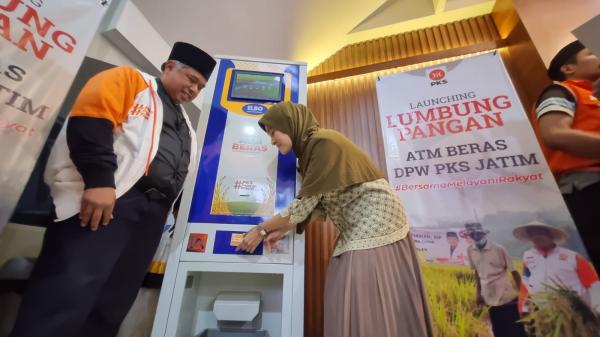 Sukseskan Ketahanan Pangan Rakyat, PKS Jatim Launching Lumbung Pangan ATM Beras