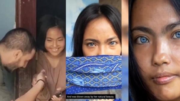 Viral Gadis Jawa Barat Bermata Biru Jadi Model Fotografer Bule Prancis