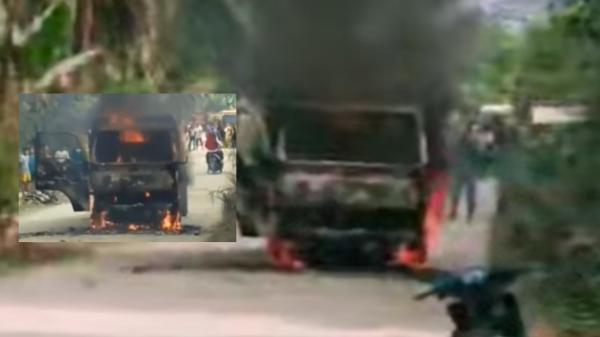 Dumptruk Dibakar dan Sopir Diamuk Massa Setelah Bocah SD Tertabrak di Aceh Tamiang