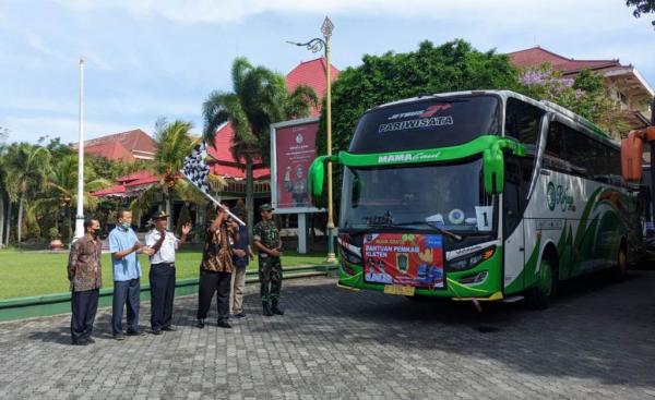 Pemkab Klaten Berangkatkan 10 Bus Mudik Gratis, Jemput Warganya di Perantauan