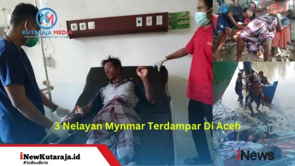 Nelayan Aceh Timur Selamatkan 3 Nelayan Myanmar Yang Terombang Ambing Dilaut Aceh