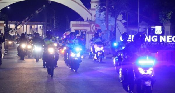 Sasar Masyarakat dan Tempat Keramaian, Polda Banten Patroli Pengamanan Malam Takbir