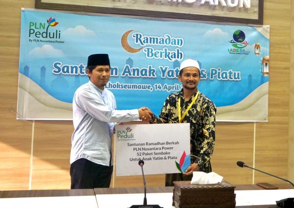 PLN Nusantara Power UP Arun Santuni Anak Yatim dan Beri Bantuan Sembako