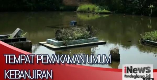 Video Tempat Pemakaman Umum Kebanjiran, Warga Sulit Ziarah Kubur