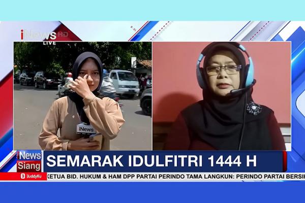Reporter iNews TV Menangis Haru, Ditelepon Sang Bunda Saat Live Liputan Lebaran