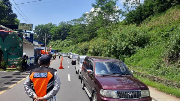 Arus Balik Lebaran 2023, Kondisi Lalu Lintas di Jalur Gentong Tasikmalaya Padat Merayap