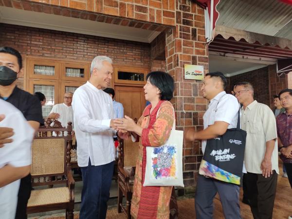 Ikuti Open House Ganjar di Tawangmangu, Ngadiman : Saya Bangga Punya Teman SD Jadi Calon Presiden