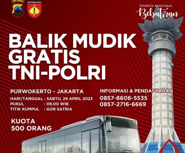 Ini Info Balik ke Jakarta Gratis, Berangkat Sabtu dari GOR Satria, Begini Cara Daftar