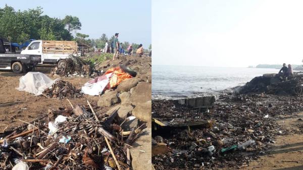 Ya Ampun Kotor dan Penuh Sampah! Pantai Gorengan Caringin Dikeluhkan Pengunjung