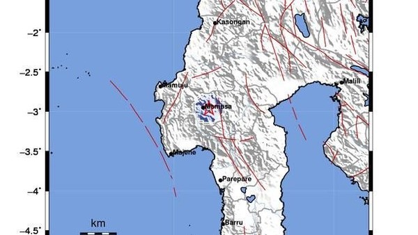 Gempa 2,7 Magnitudo Guncang Mamasa Sulbar, Kedalaman 4 Km