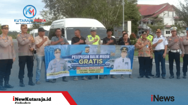PJ Bupati Aceh Jaya Berikan Mobil Balik Mudik Gratis Pasca Lebaran Idul Fitri 1444 H