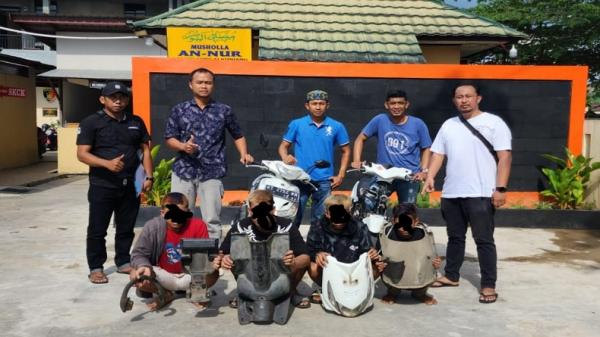 Meresahkan Warga, Empat Anggota Komplotan Curanmor Ditangkap Tim Anti Bandit