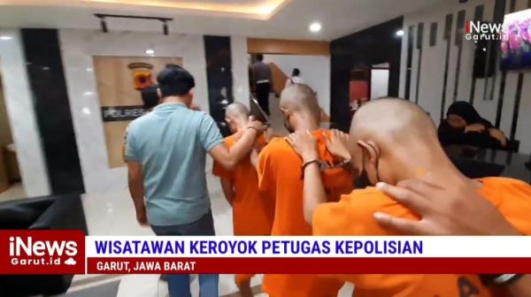 VIDEO : Tiga Pemuda Asal Bandung Pengeroyok Polisi di Garut Terancam 7 Tahun Penjara