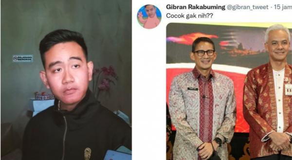 Putra Jokowi Gibran Posting di Twitter Cocokkan Ganjar-Sandi di Pilpres