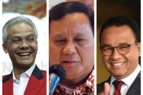 Ganjar Pranowo Puncaki Bursa Pilpres di Surabaya, Bagaimana dengan Prabowo dan Anies Baswedan ?