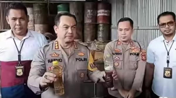 Polrestabes Palembang Kembali Bongkar Gudang Penyimpanan BBM Ilegal