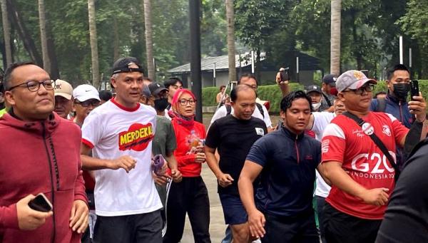 Lari Pagi di GBK Senayan, Ganjar: Aku Pikir pada Mau Ikut Lari, Ternyata…