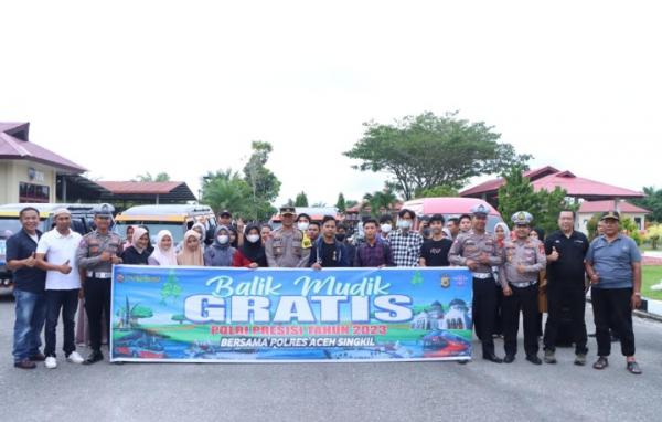 Polres Aceh Singkil Gelar Balik Mudik Gratis