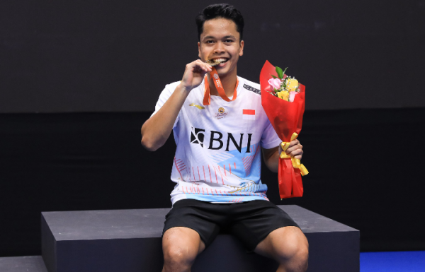 Top! Anthony Ginting Sabet Gelar Juara Badminton Asia Championships 2023