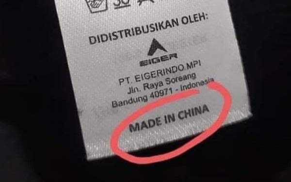 Viral, Produk Eiger Made In China Jadi Sorotan Netizen
