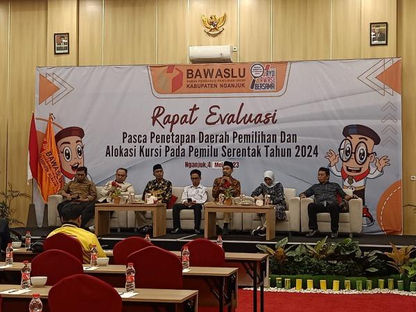 Bawaslu Nganjuk Evaluasi pasca Penetapan Daerah Pemilihan dan Alokasi Kursi, Ini Tujuannya