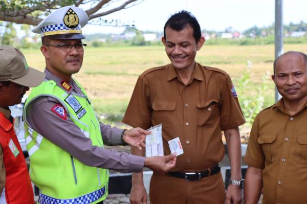 Satlantas Polres Pidie Jaya Periksa dan Penertiban 130 Unit Kendaraan Dinas Milik Pemkab