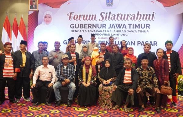 Kumpulkan Warga Jatim di Lampung, Khofifah Sebut Semangat Majapahit untuk Jaga NKRI
