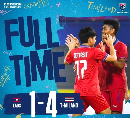 Hancurkan Laos dengan Skor 4-1, Thailand Menuju Semifinal SEA Games 2023