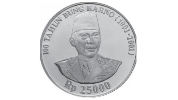 Uang Koin Langka Rp25 Ribu Bergambar Soekarno, Ini Penampakannya