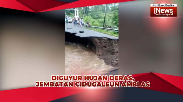 Video: Detik-Detik Ambruknya Jembatan Cidugaleun Cigalontang Tasikmalaya Terekam Kamera Ponsel Warga