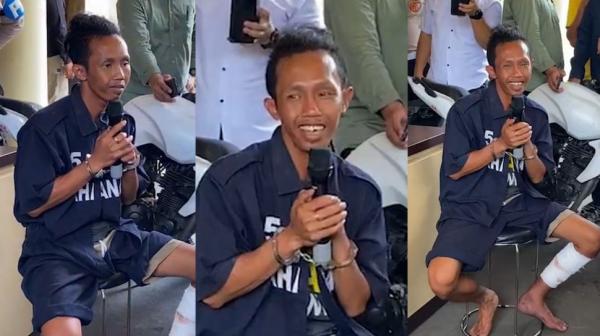 Tidak Menyesal, Pelaku Mutilasi di Semarang Pasang Senyum Puas di Hadapan Pers