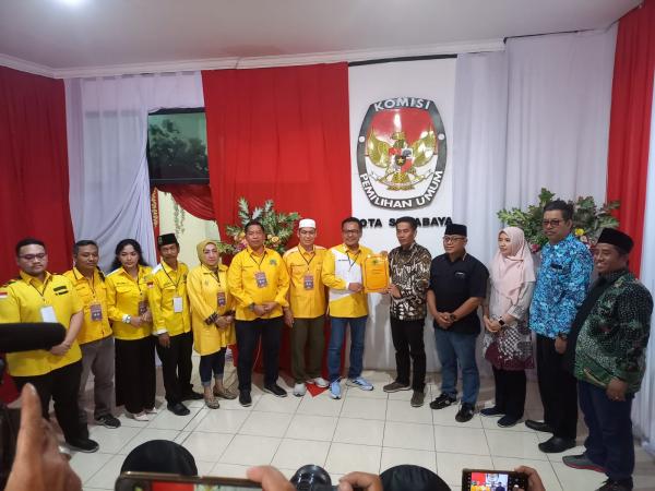 Partai Golkar Surabaya Daftarkan Bacaleg di Tanggal 14, Ini Alasannya