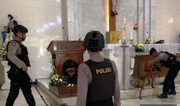 Polres Grobogan Lakukan Sterilisasi Tiga Gereja di Grobogan, Ini Tujuannya