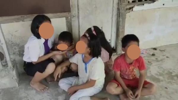 Memilukan! 5 Anak Yatim Nangis karena Ibu hendak Ditahan Polisi