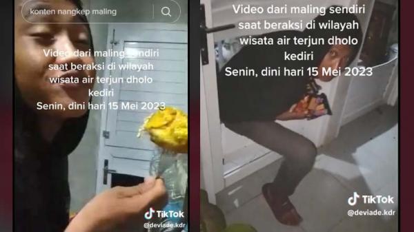 Viral Maling Bocah SMP Videokan Aksi Pencurian di Kediri, Sempat Numpang Makan, Panik Diciduk Warga