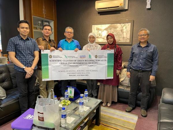 Wujudkan Green Building di Perkotaan, Peneliti WCU USU Kerjasama dengan Universiti Sains Malaysia 