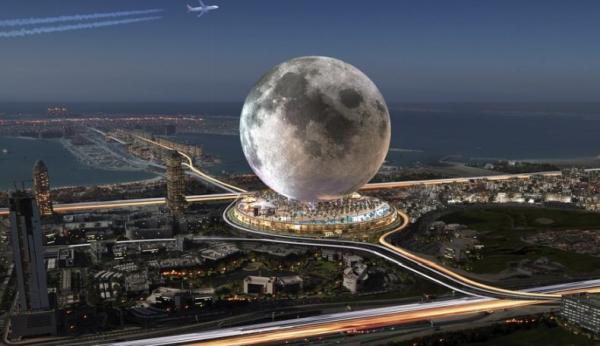 Dubai hadirkan Replika Bulan Raksasa di Atas Gedung yang Telan Biaya Rp75 Triliun