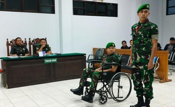 2 Oknum TNI AD Menangis Dituntut Hukuman Mati di Pengadilan MIliter Medan, Bawa Sabu 75 Kg