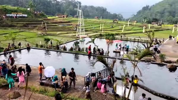 Sumber Gempong Trawas di Mojokerto, Wisata Alam yang Sajikan Keindahan Sawah dan Mata Air Jernih