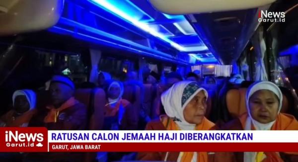 VIDEO : Ratusan Jamaah Haji Asal Garut Kloter Pertama Mulai Diberangkatkan