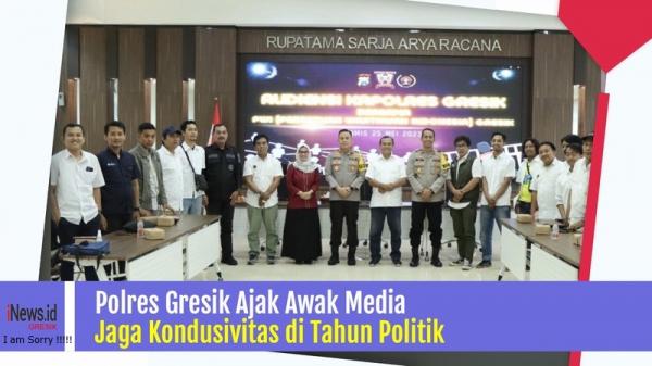 Jelang Tahun Politik, Polres Gresik Ajak Awak Media Jaga Kondusivitas