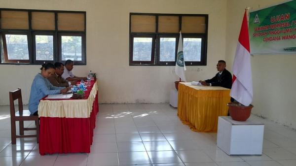 Perdana, Tiga Mahasiswa STIH Cendana Wangi Timor Tengah Utara Ikut Ujian Skripsi