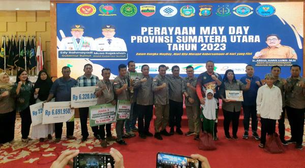 Buruh dan Forkopimda Kompak Rayakan May Day 2023 di Rumah Dinas Gubernur Sumut