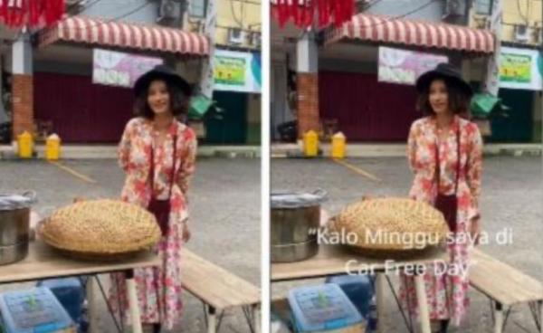 Viral Pedagang Ketupat Cantik Bergaya Fashionable, Ini Lokasi Jualannya
