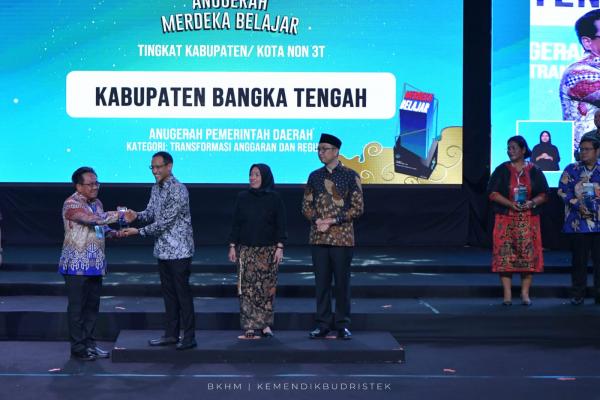 Bangka Tengah Ukir Prestasi, Raih Anugerah Merdeka Belajar 2023 Kemendikbud Ristek