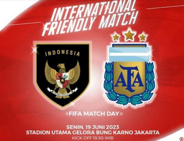 Tiket Laga Indonesia vs Argentina Mulai Dijual 5 Juni, Simak Harganya!