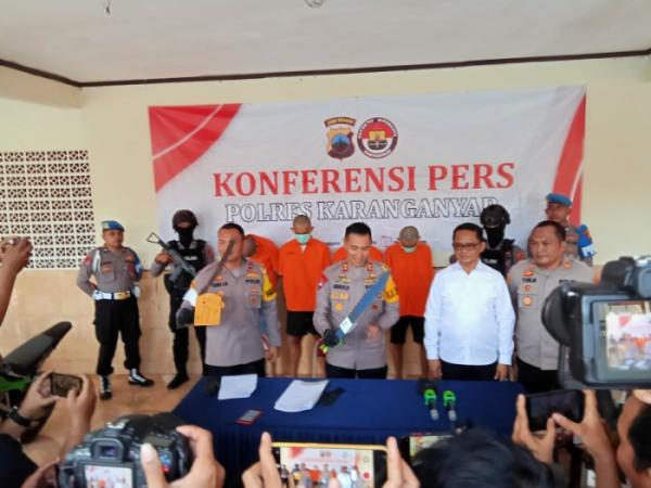 Garang Aniaya Pemotor di Karanganyar, Empat Remaja Asal Klaten Tak Berkutik Ditangkap Polisi  