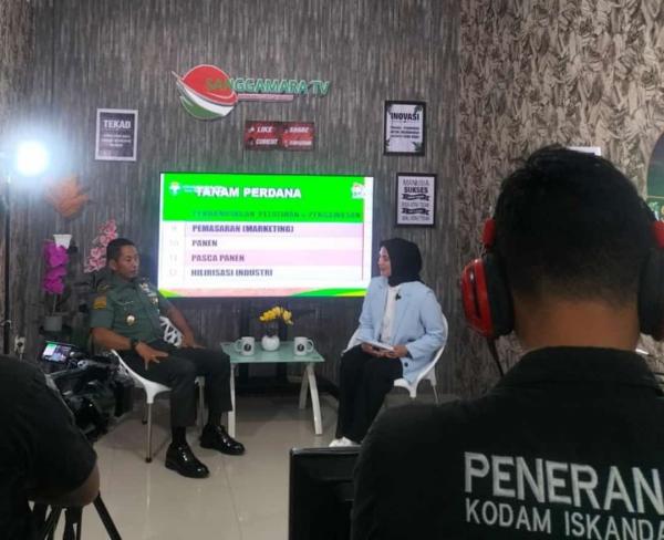 Panglima Kodam Iskandar Muda Mayjen TNI Novi Helmy Prasetya Meresmikan Studio Sanggamara TV
